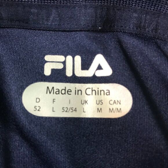 FILA Dry Fit Navy Blue Golf Polo Shirt Medium - Picture 4 of 7
